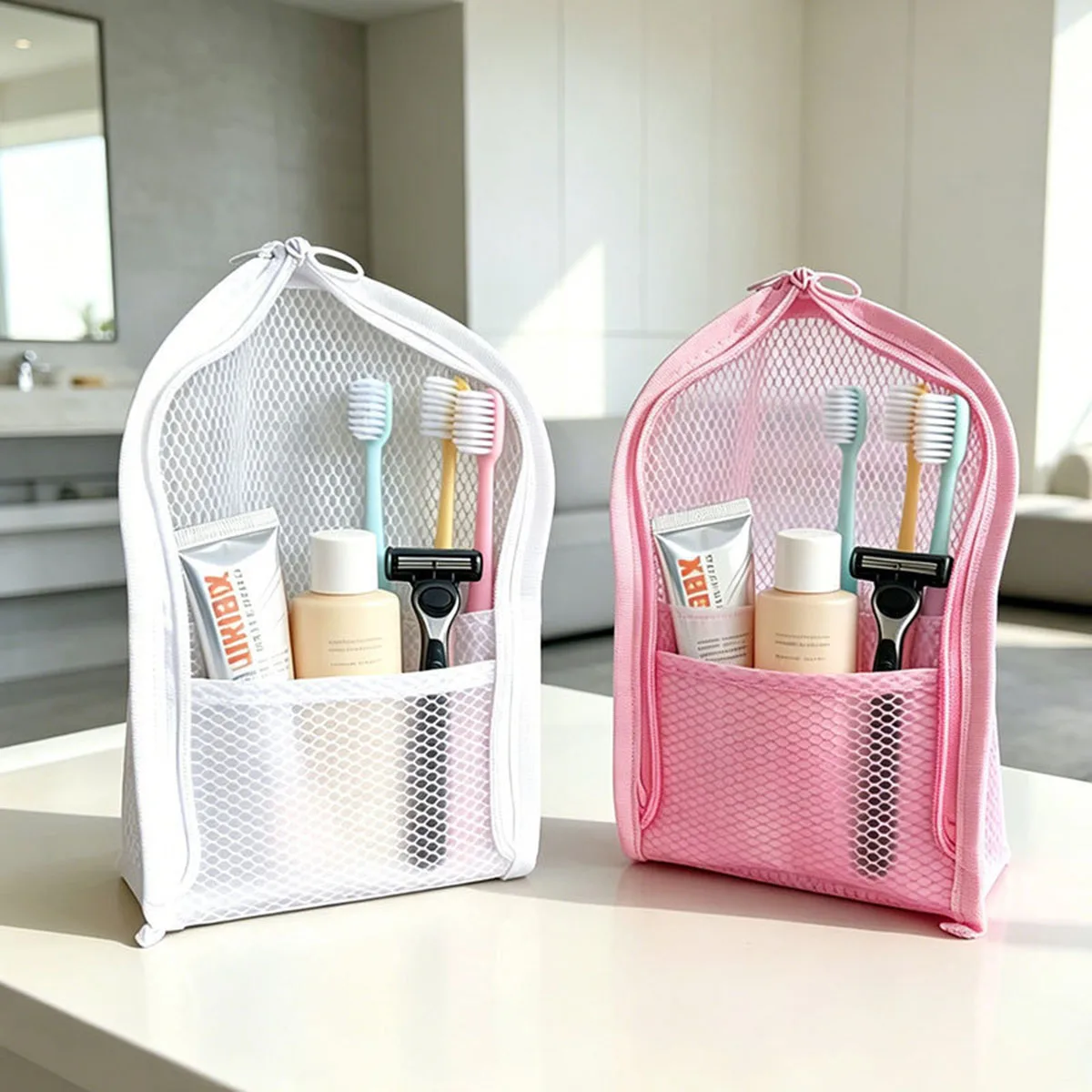 Travel Accessories Organizer Bag - Necessaire de viagem em tela respirável