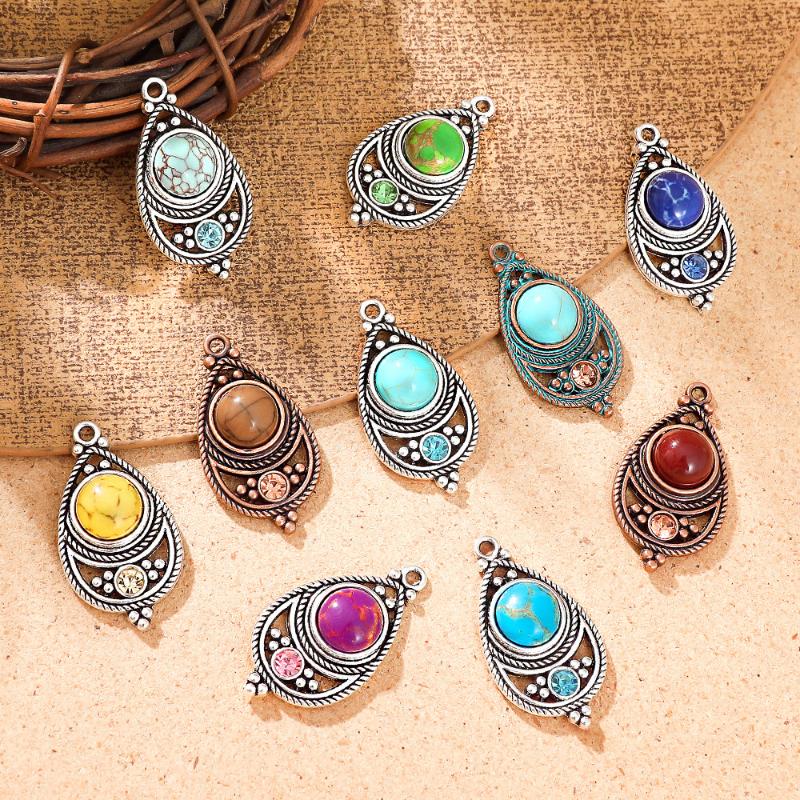 Travel Accessories Jewelry - Joias Étnicas Vintage Boêmias com Pedras,