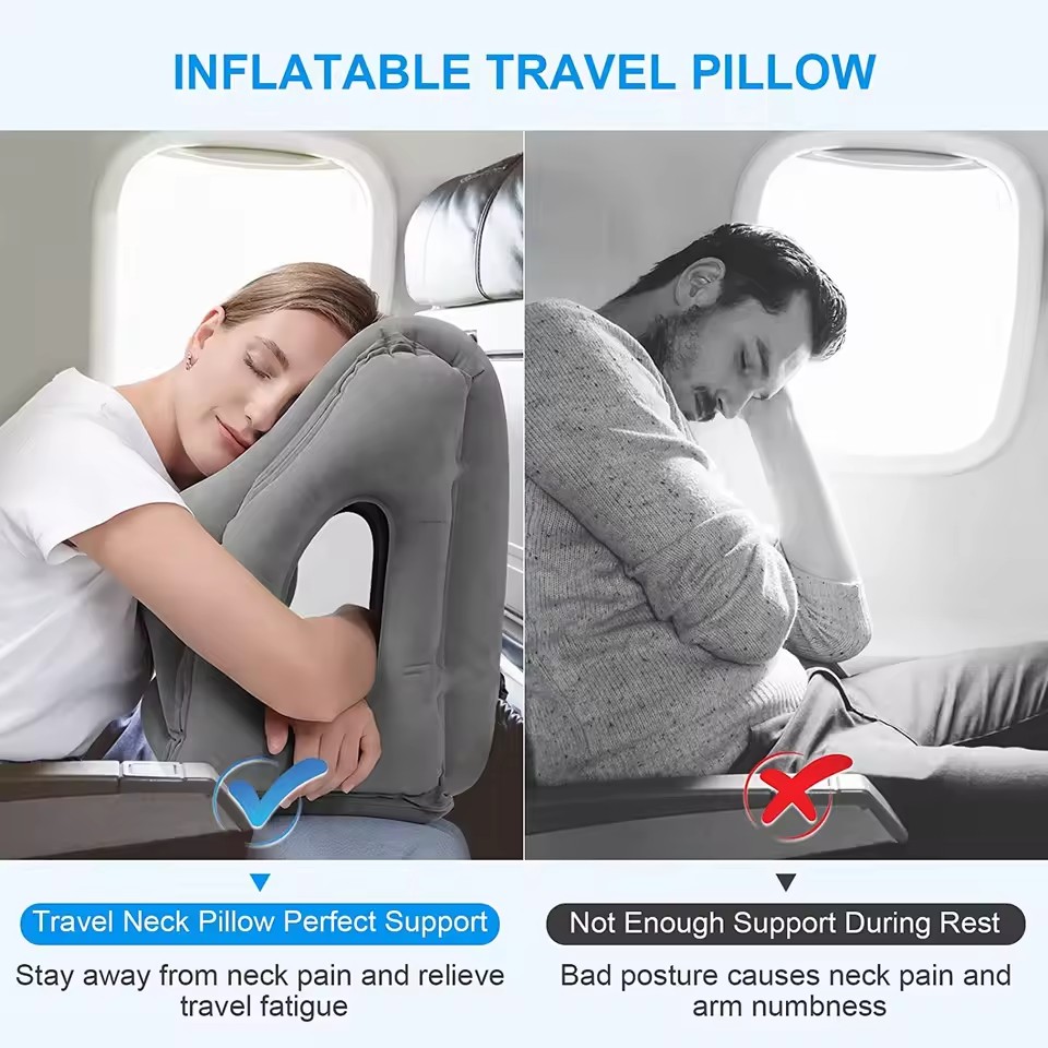 Almofada inflável para viagem, - Travel Accessories Long Flight avaliação e preço