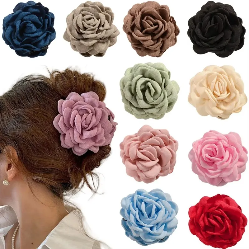 Grampos de cabelo com flor ros - Travel Accessories Aesthetic avaliação e preço